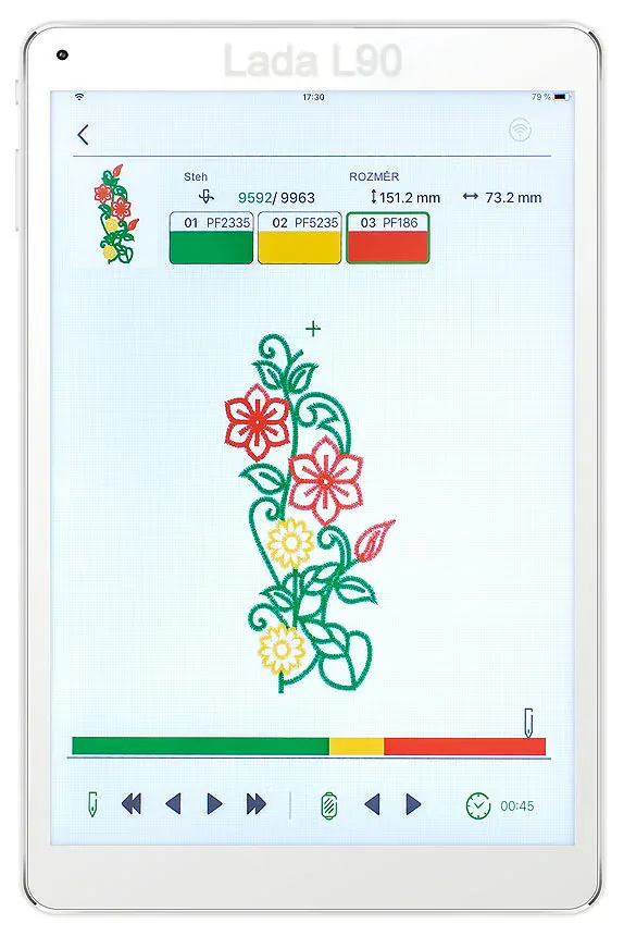 Lada L90 šicí a vyšívací stroj + Dárek